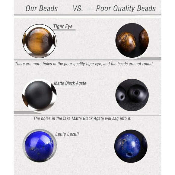 🆕 Men Black Lava Rock Beads Bracelet Elastic Natural Stone Chakra Yoga Bangle - Picture 5 of 7